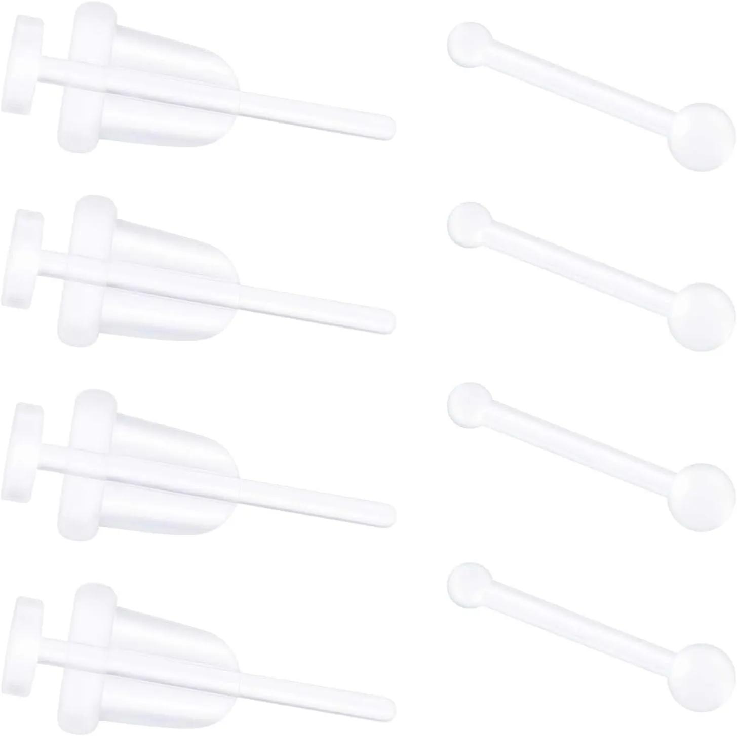 Flexible Acrylic Clear retainer ear plugs 20 Gauge Cartilage Lobe Earrings Helix Piercing Jewelry See More Theme