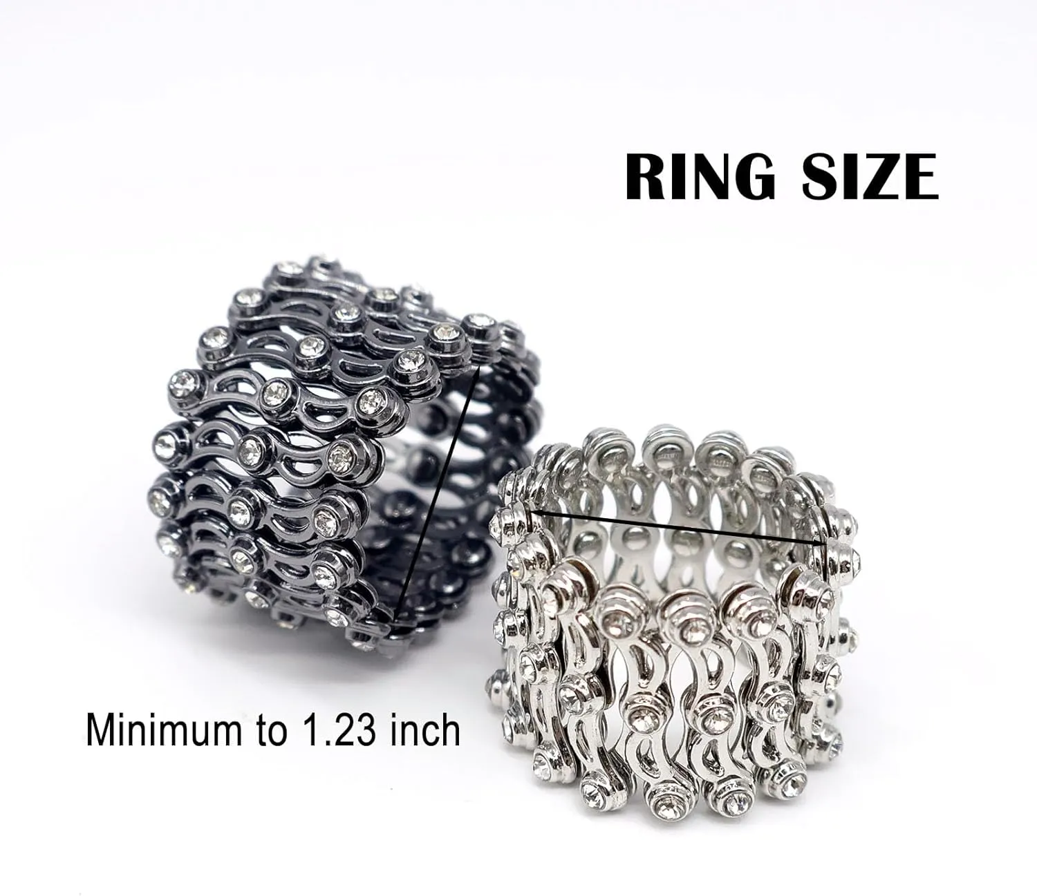 Folding Retractable Ring Bracelet 2 in 1 Jewelry Accessories that Turns into Bracelet Flexible Link Bracelet Ring Fashion Transformable Finger Ring Tennis Stretch bracelets Jewelry Gifts