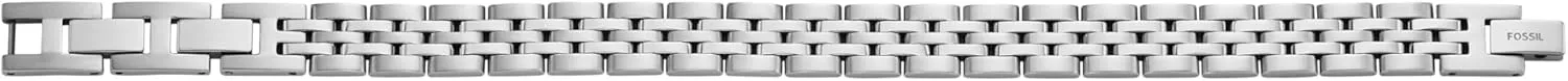 Fossil Men's Plated Stainless Steel Engravable Personalized Gift ID, Chain or Cuff Bracelet for Men