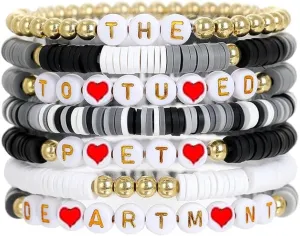 Friendship Bracelet with Letters, 7 Strings per Piece Dedicated to Music Enthusiastic Fans, Album Tour Folk Reputation Jewelry Sets