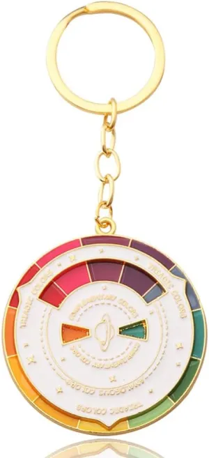FunBoat Color Wheel Keychain - Creative Spinning Color Wheel Charm - Aesthetic Arts Gifts for Artists