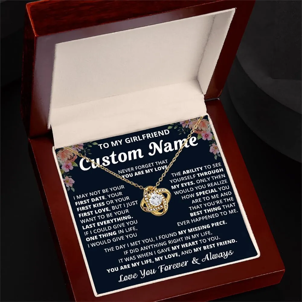 Girlfriend Necklace Custom Name, Girlfriends Necklace From Boyfriends, Girlfriend Birthday Gift, Valentine Christmas Gifts For Girlfriends, Meaningful Present For Her