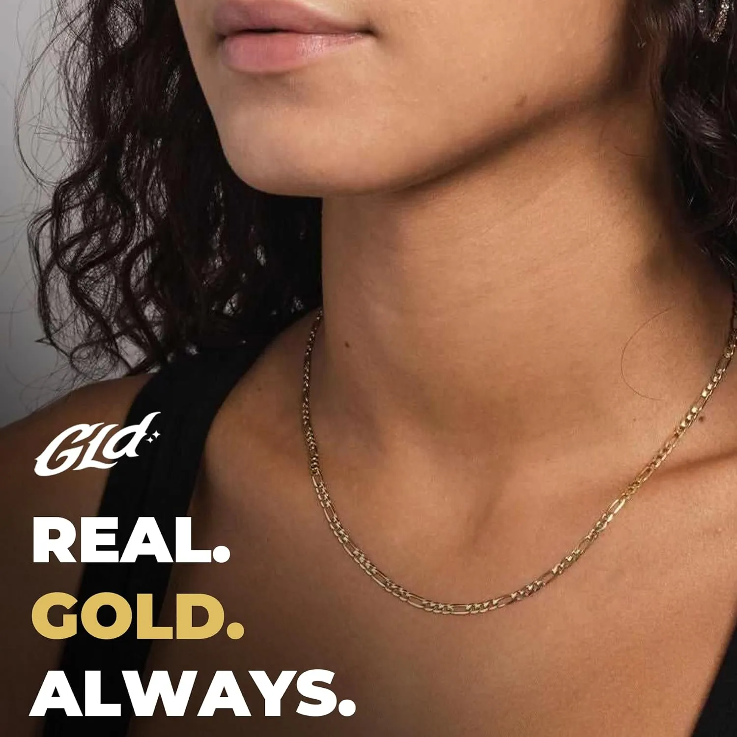 GLD Figaro Chain for Men and Women - 18K - 3MM, 4MM and 6MM