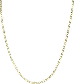 GLD Figaro Chain for Men and Women - 18K - 3MM, 4MM and 6MM