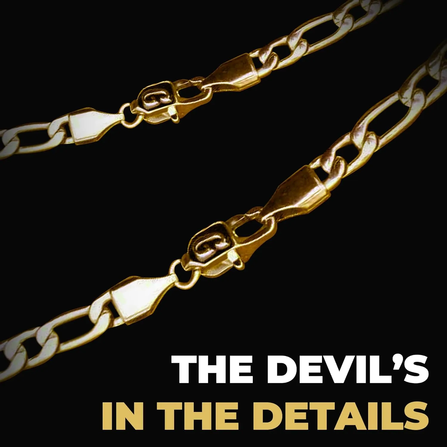 GLD Figaro Chain for Men and Women - 18K - 3MM, 4MM and 6MM