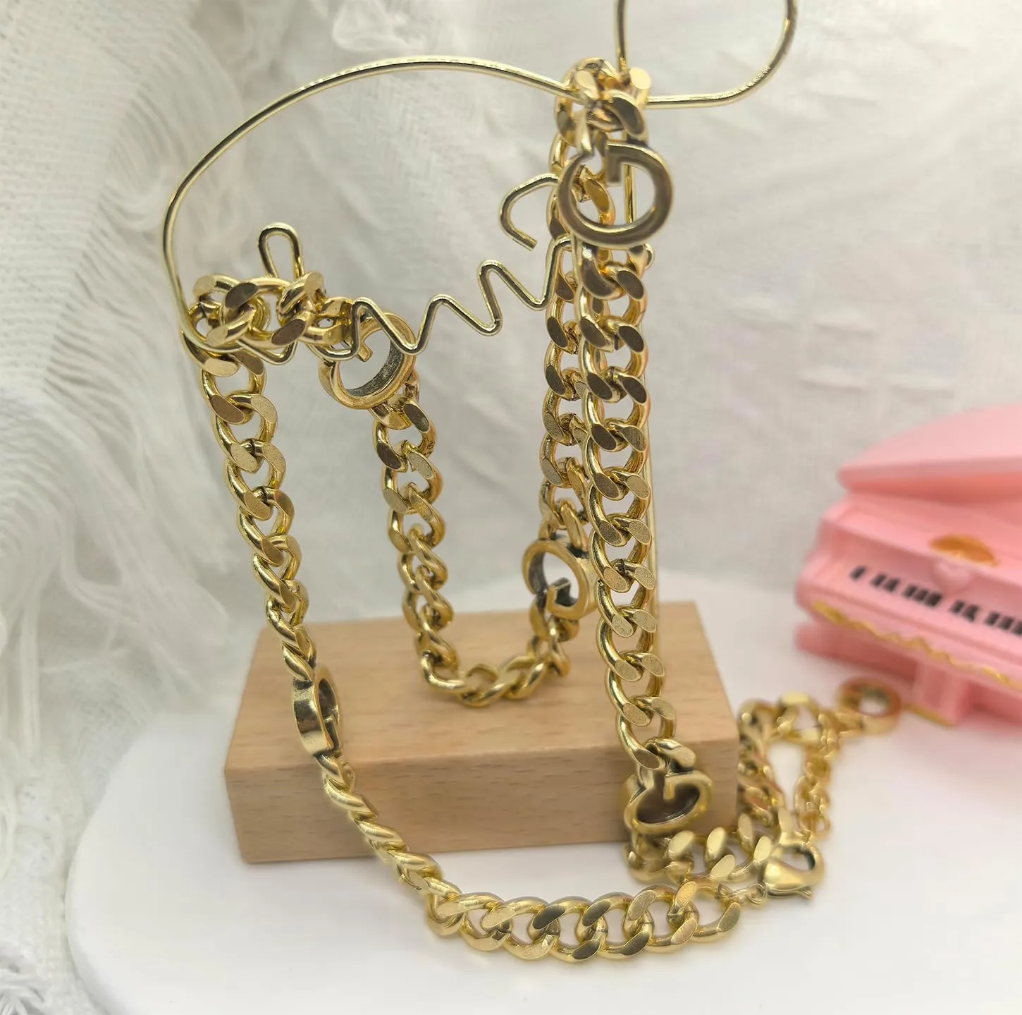 Gold Necklace for Women 18K Real Gold Silver Plated Dainty Pendant Choker Trendy Cute Luxury Charm Chain Necklace Jewelry Gift