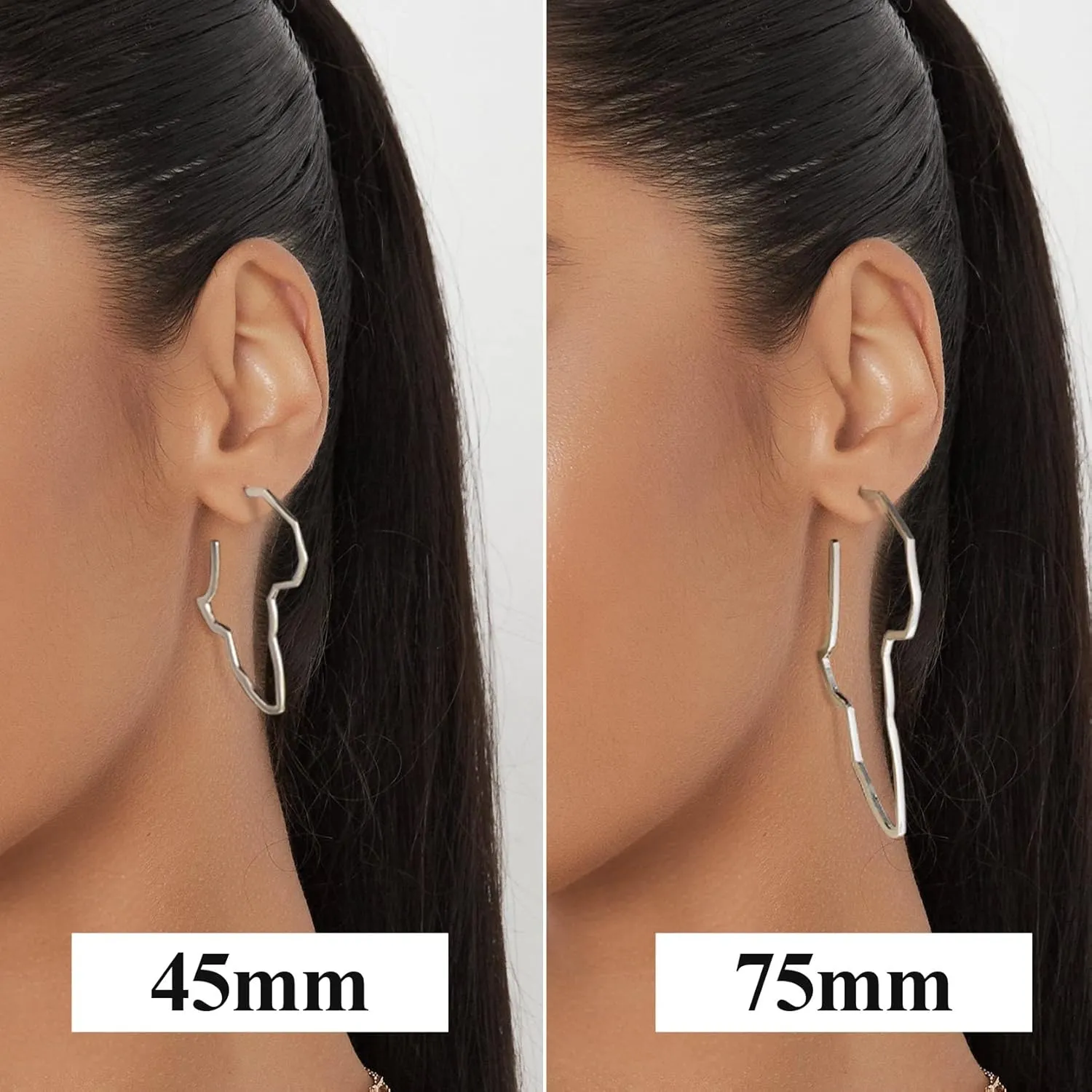 GoldChic Jewelry African Earrings for Women, Gold Africa Map Earring with Custom Name, Platinum/Black Minimalist Ethnic Style Dangle Drop Statement Ear Jewelry with Gift Box