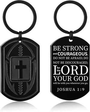 Graduation Gifts-Football/Baseball/Soccer/Basketball Keychain for Men First Communion Baptism Confirmation Mens Gifts