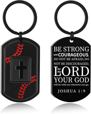 Graduation Gifts-Football/Baseball/Soccer/Basketball Keychain for Men First Communion Baptism Confirmation Mens Gifts