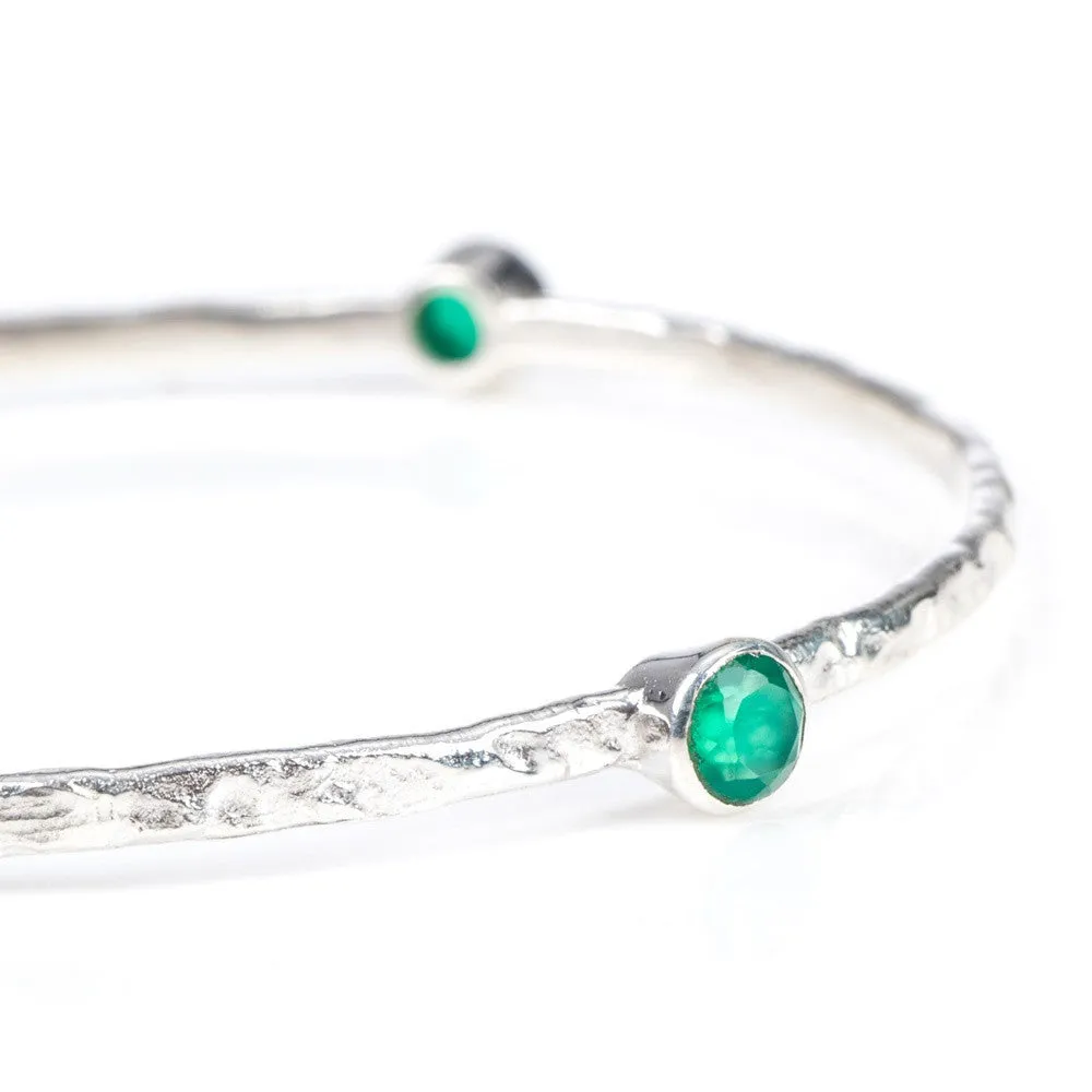Green Onyx Semi-Precious Stacking Bangle