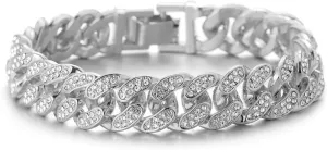 Halukakah Cuban Link Chain for Kids Boys Teenager Iced Out,Gold Chain Miami Choker Necklace Bracelet in 18k Real Gold/Platinum White Gold Plated,Hand Set Lab Diamonds,Fits Ages 8-16 Y/O. with Giftbox