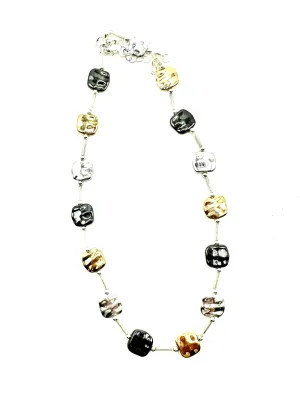 Hammered Station Necklace