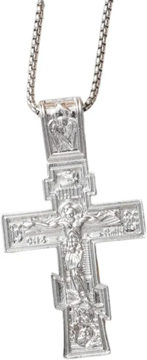 Handmade Jesus Crucifix Pendant, Retro Personalized Catholic Jesus Vintage Men Pendant Necklace, Antique Silver/Gold Silvers Tone, Christian Jewelry for Fashion Accessories Creative Gift