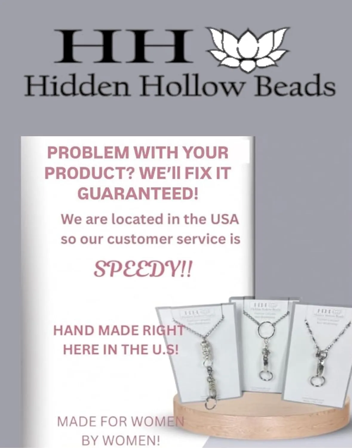 Hidden Hollow Beads Key Keeper 12" White Women's Beaded Strap Chain Finder Organizer Wallet Purse Holder Anti-Lost Ring