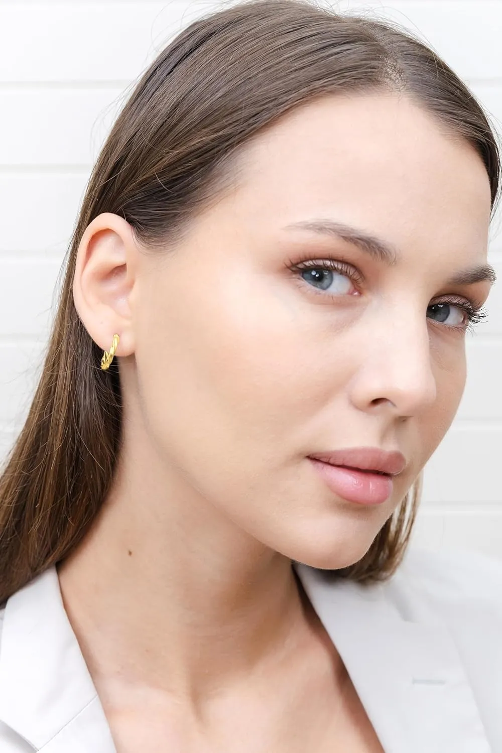 Hoops & Loops 925 Sterling Silver Hoop Earrings for Women, 14K Gold, Rose Gold Plated, Black Twisted Click-Top Round Hoop Earrings for Women, Hypoallergenic, Lightweight, High Polished Twist Design Hoops 15/20/25/30/35/40/50/60mm
