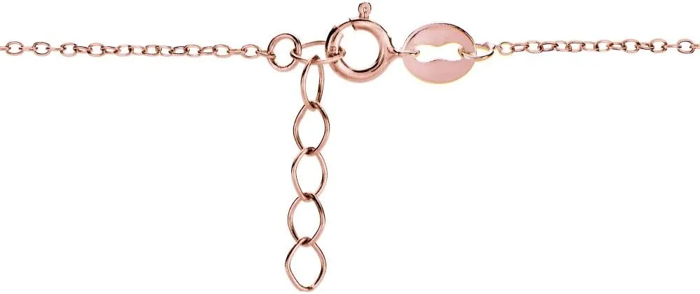 Hoops & Loops 925 Sterling Silver Open Hearts Chain Anklet for Women, Silver, Yellow Gold & Rose Gold