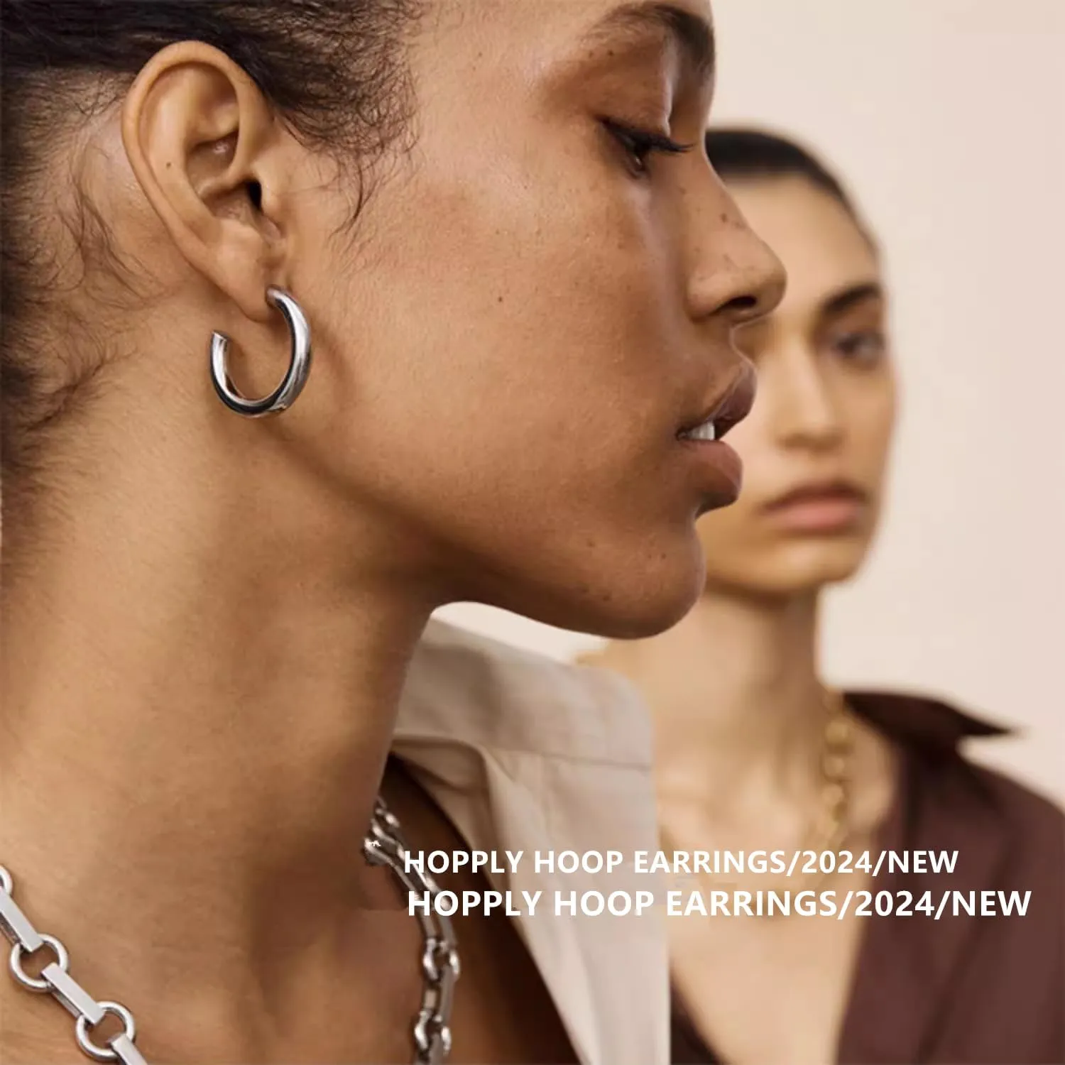 Hopply 4mm Wide Gold Open Hoop Earrings for Women,Lightweight Hypoallergenic Stainless Steel Chunky Thick Hoop Earrings For Girls Trendy Jewelry Gifts 20/25/35mm