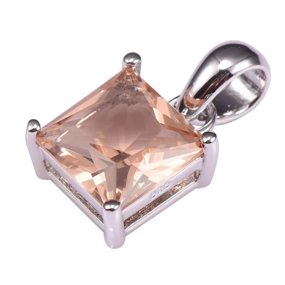 Hot Sale Morganite Pendant 925 Sterling Silver Free Shipping Newest Fashion Attractive Jewelry Pendant PP46