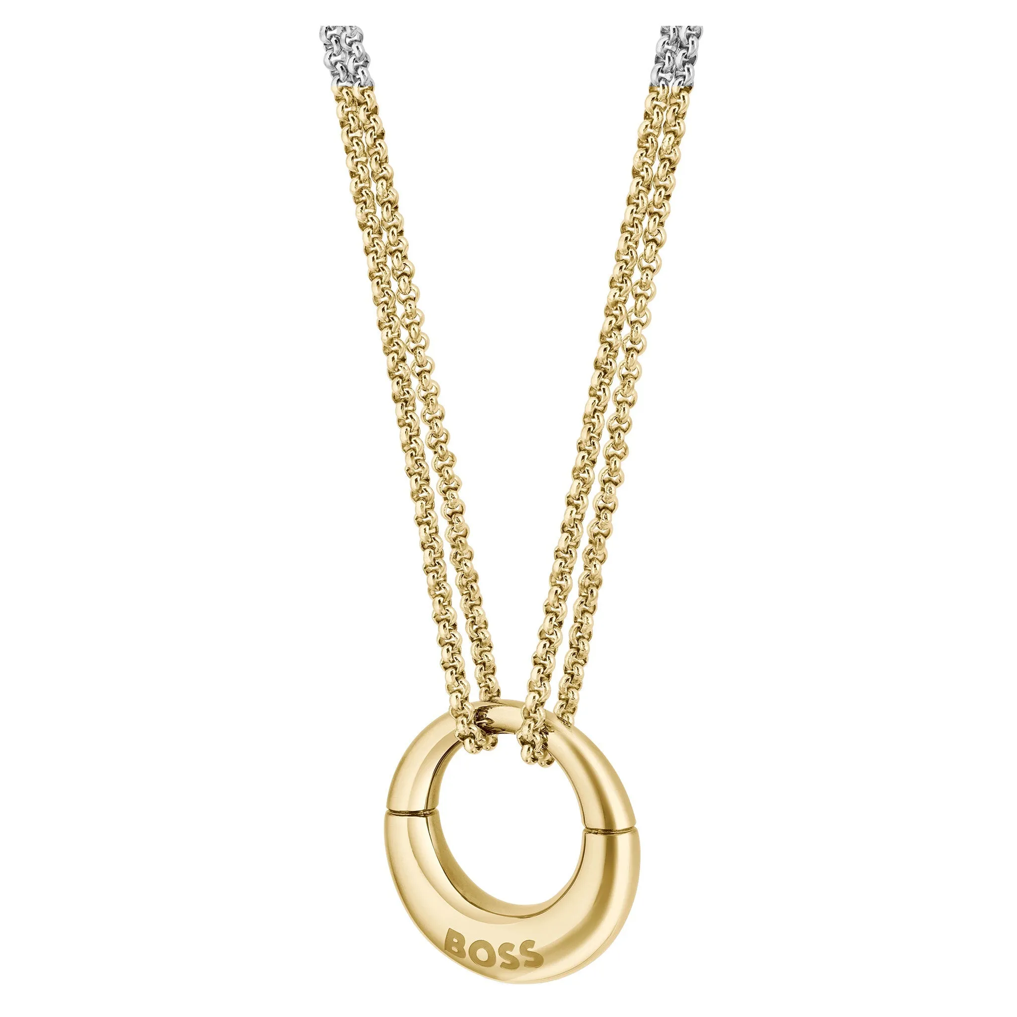 Hugo Boss Jewellery Gold Steel Women's Pendant Necklace - 1580581