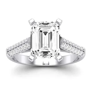 Iberis - Emerald Lab Diamond Engagement Ring (IGI Certified)