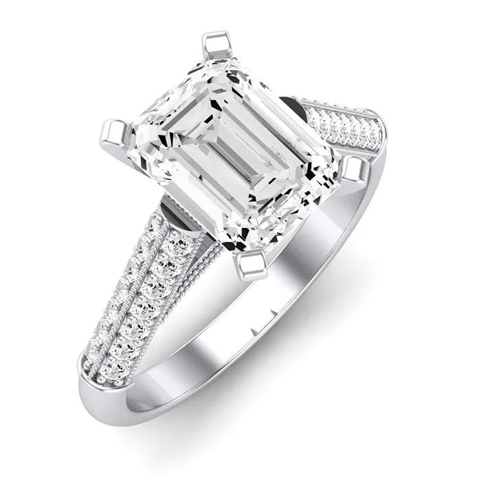 Iberis - Emerald Lab Diamond Engagement Ring (IGI Certified)