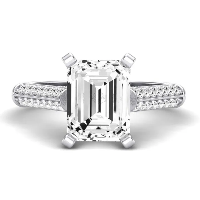 Iberis - Emerald Lab Diamond Engagement Ring (IGI Certified)