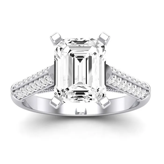 Iberis - Emerald Lab Diamond Engagement Ring (IGI Certified)