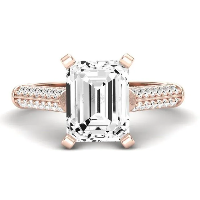 Iberis - Emerald Lab Diamond Engagement Ring (IGI Certified)