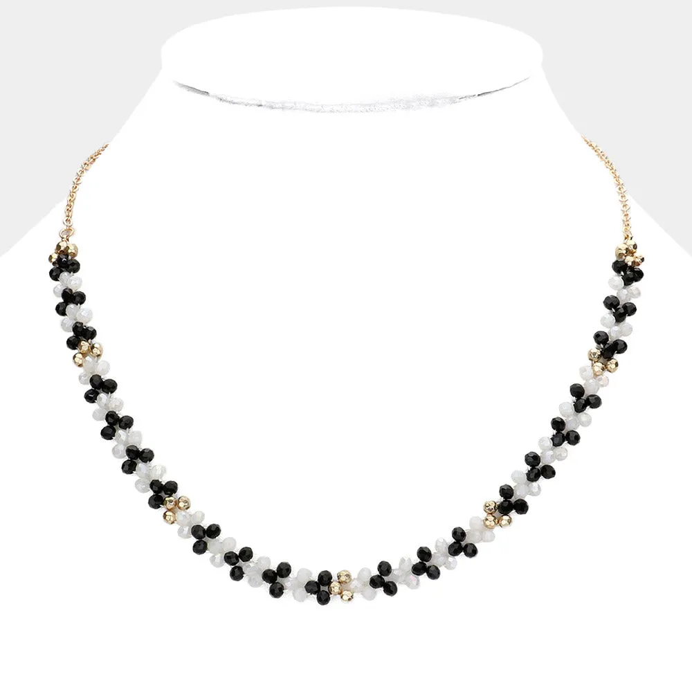 iLLASPARKZ Flower Faceted Beaded Necklace