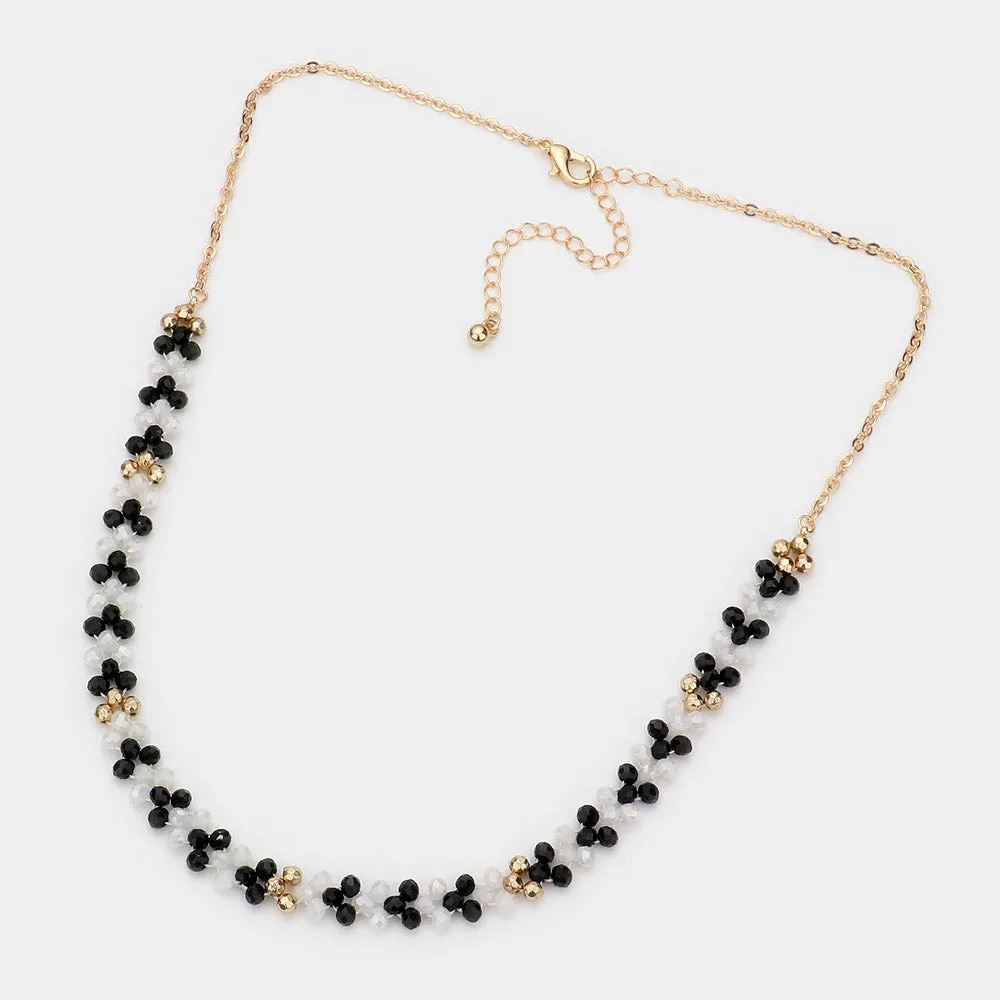 iLLASPARKZ Flower Faceted Beaded Necklace