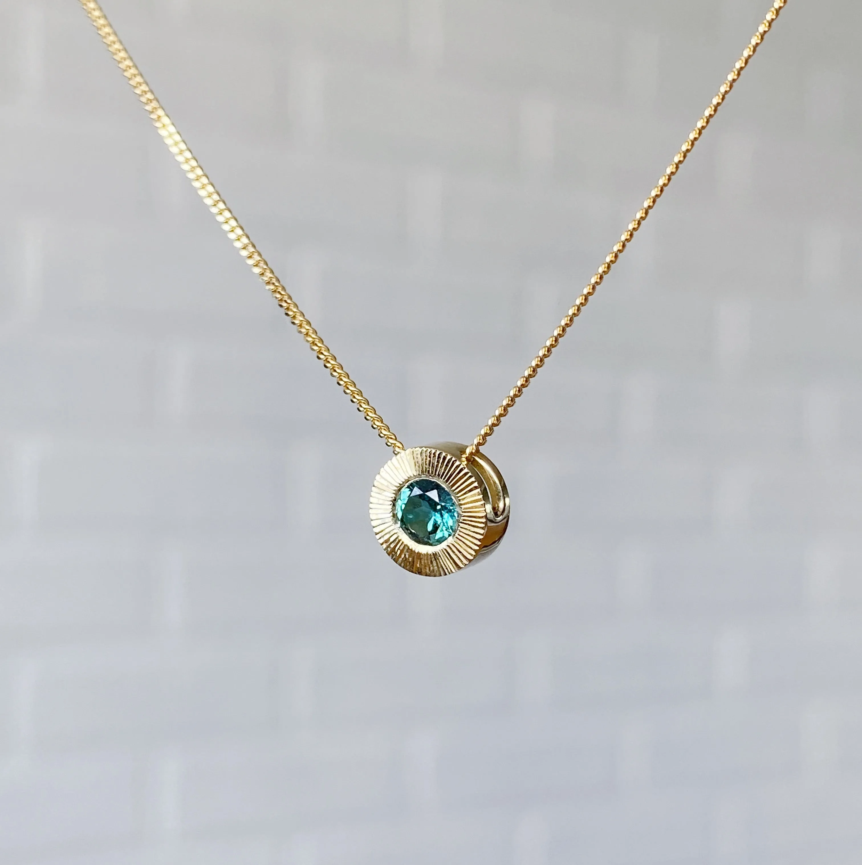 Indicolite Tourmaline Medium Aurora Necklace