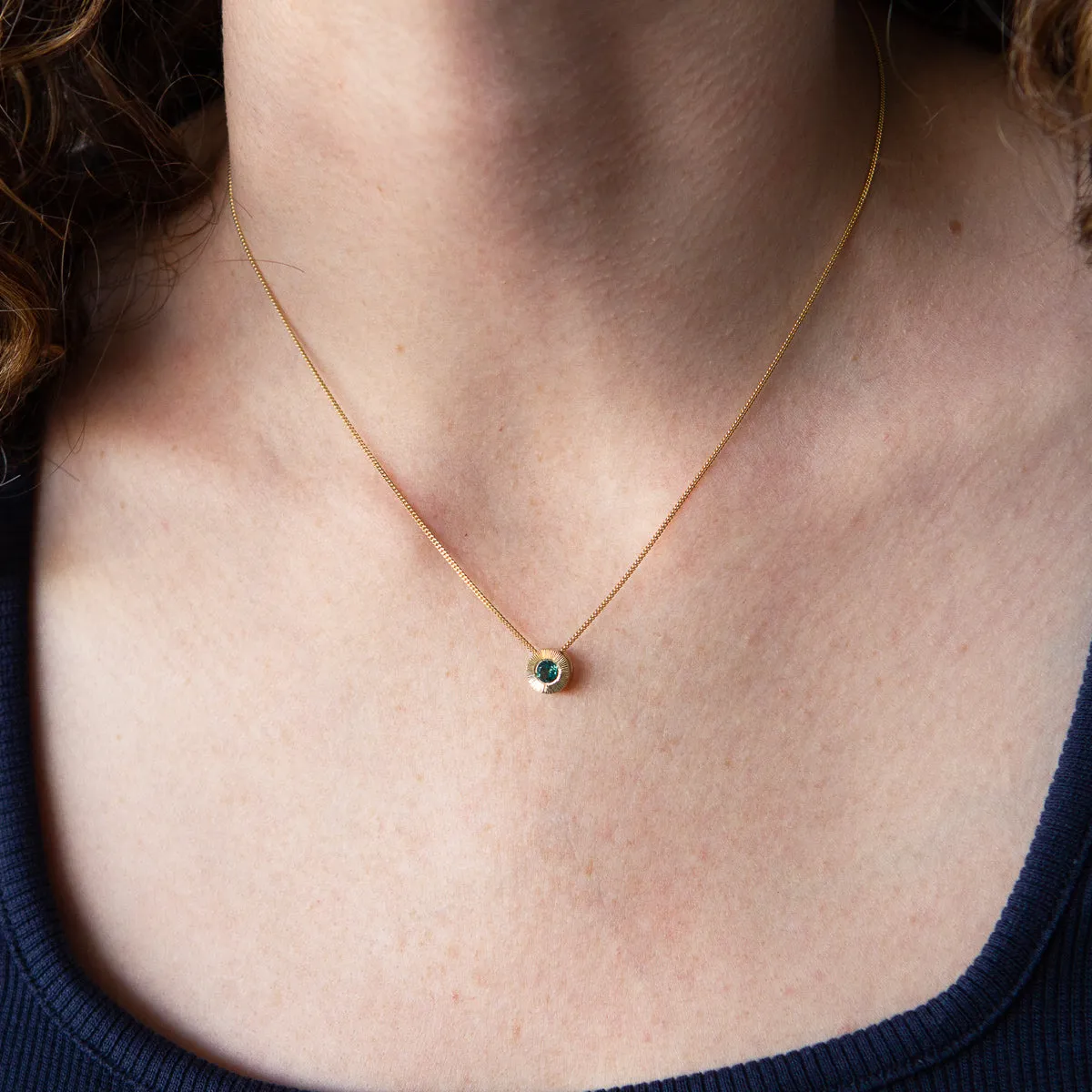 Indicolite Tourmaline Medium Aurora Necklace