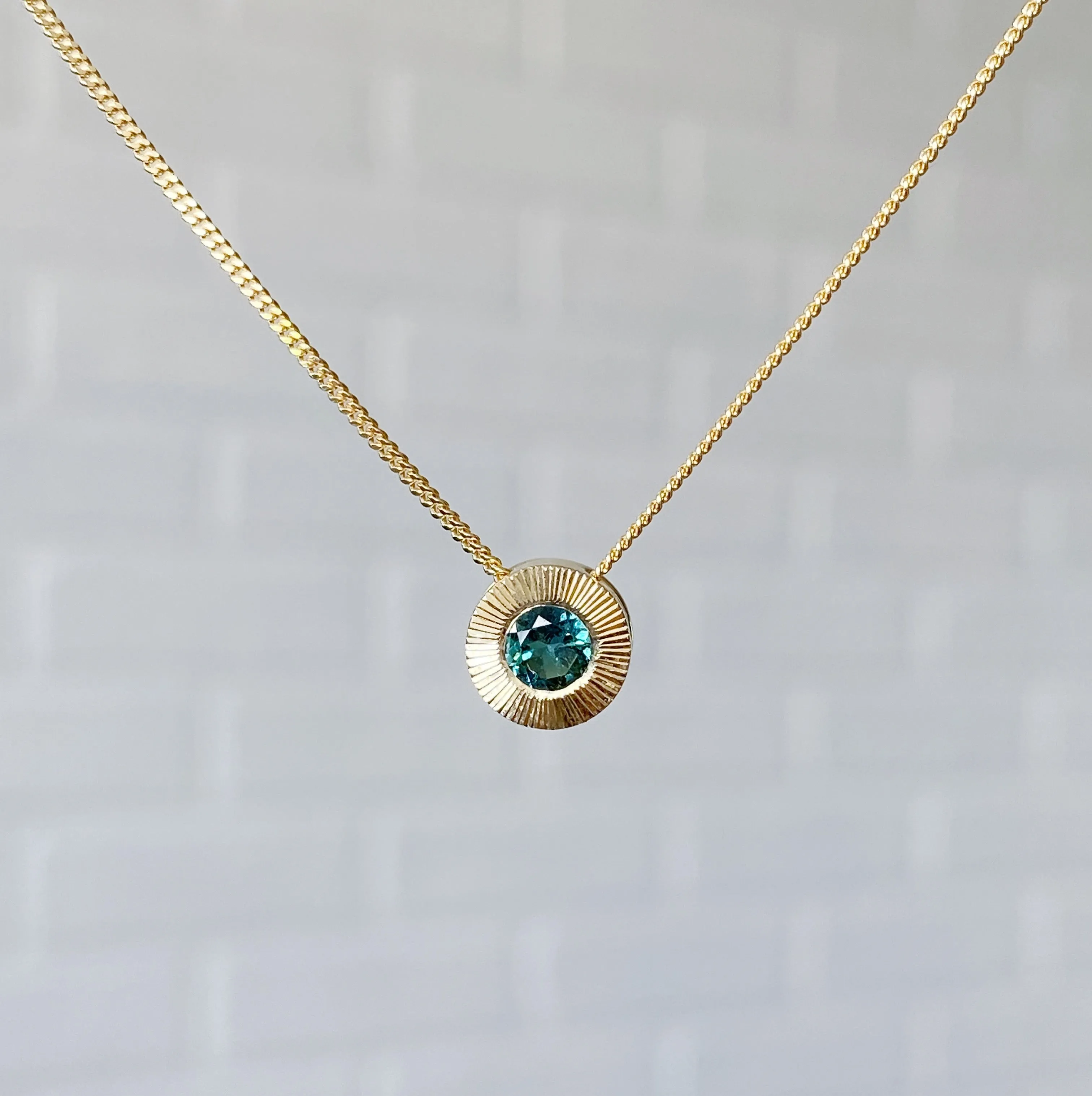 Indicolite Tourmaline Medium Aurora Necklace