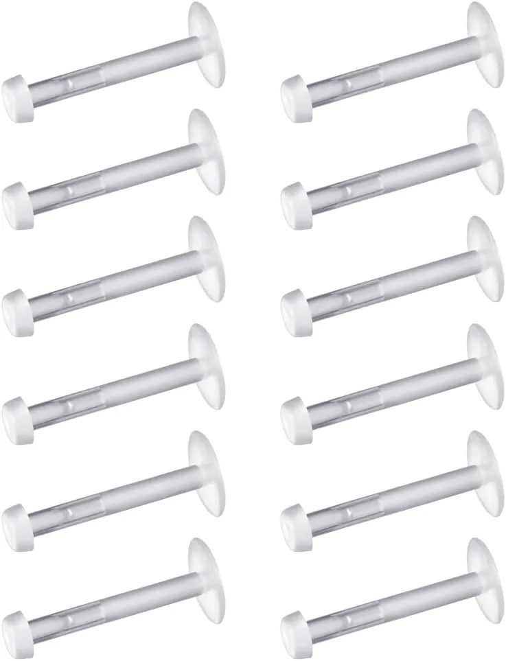 intera 16G clear earrings for sports Bioflex Labret helix piercing jewelry clear nose studs 12pc Set (6mm/8mm/10mm/12mm) for Work, Surgery