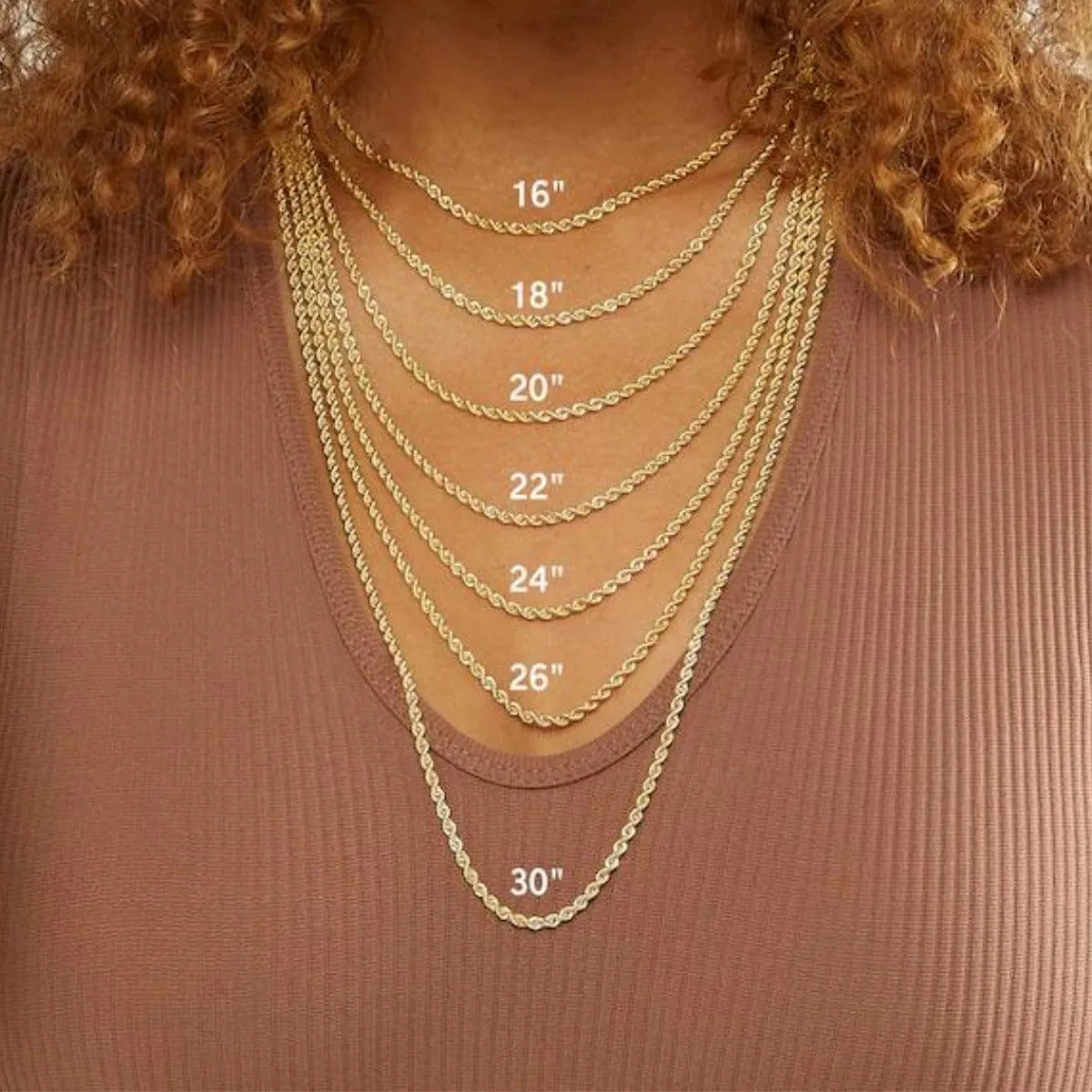 Italian 14K Solid Yellow Gold Rope Chain Necklace for Men & Women Radiant Diamond Cut with Lobster Claw Clasp 14K Real Gold Jewelry (1.5mm, 2mm, 2.3mm, 2.5mm, 3mm, 3.5mm, 4mm)