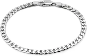 Italy 925 Sterling Silver Men Bracelet 3-4-5MM Diamond Cut Cuban Link Chain 5.9 "6.3" 7" 7.5" 8" 8.5" 9" Fine Cuff Jewelry Gifts For Women