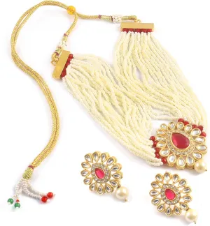 Jewarhaat AD CZ Kundan Pearl Studded Gold Plated Indian Jewelry Sets for Women