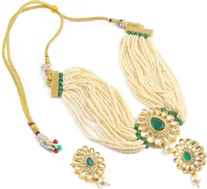 Jewarhaat AD CZ Kundan Pearl Studded Gold Plated Indian Jewelry Sets for Women