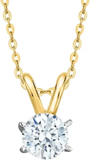 KATARINA 4.34 ct. Round Brilliant Cut Diamond Solitaire Pendant Necklace in 14K Gold (H-Color, VS1-Clarity)