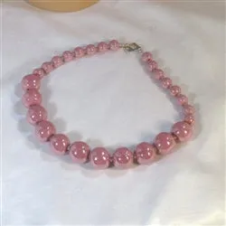 Kazuri Handmade Beaded Necklace Pink Classic Fair Trade