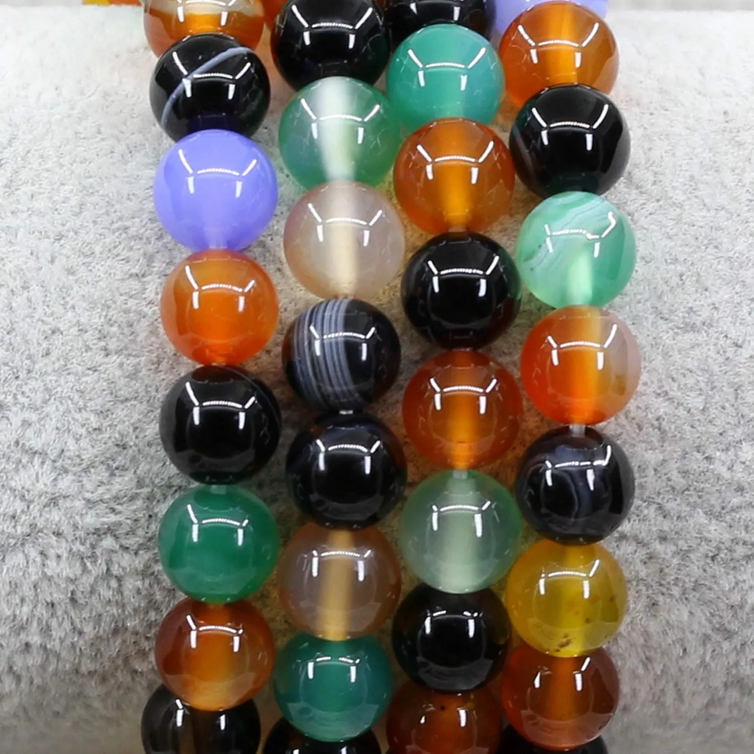 Keleny Gem Semi Precious Gemstones 8mm Natural Stone Round Beads Crystal Stretch Bracelets 7 Inch Unisex