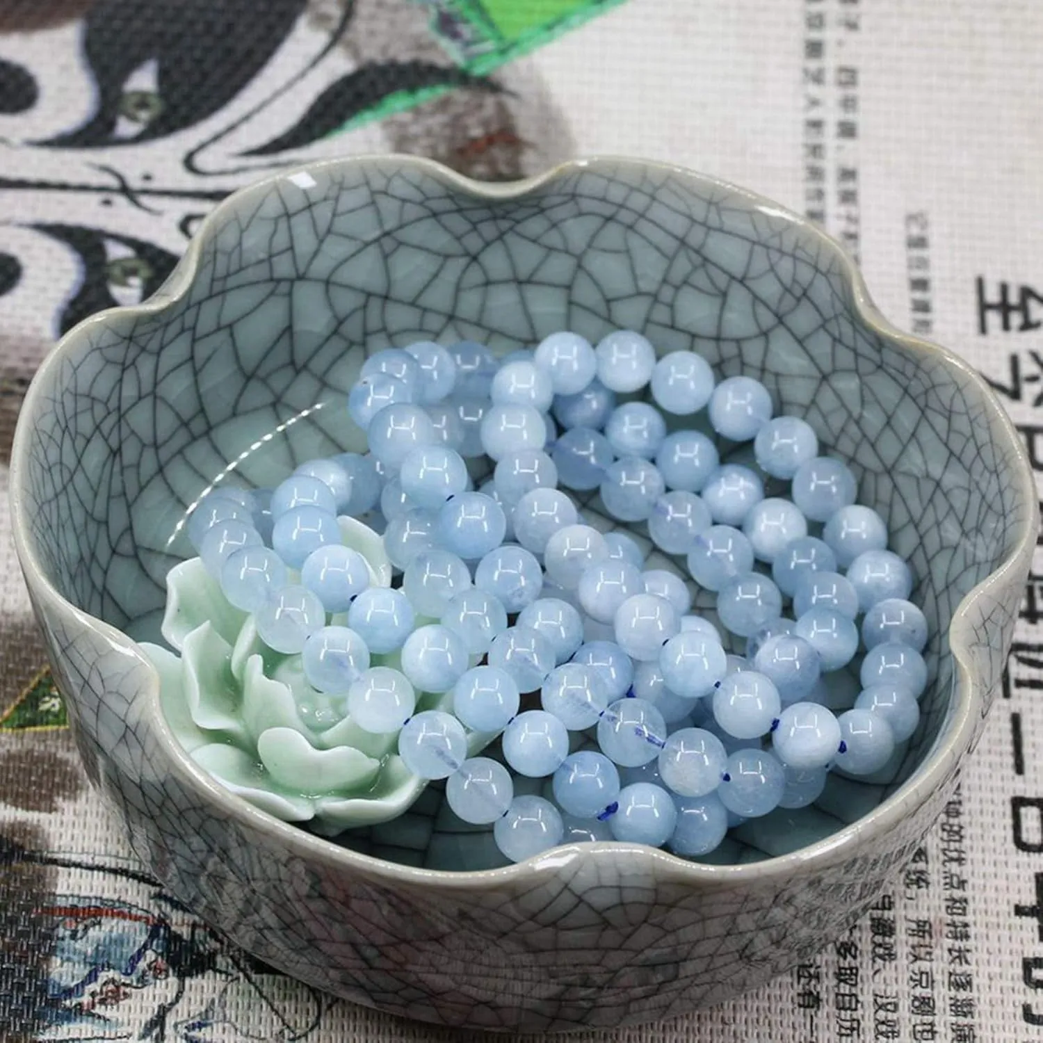 Keleny Gem Semi Precious Gemstones 8mm Round Beads Crystal Stretch Bracelets 7 Inch Unisex