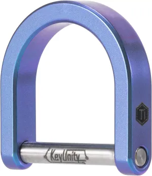 KeyUnity KA17 Titanium D Ring Key Shackle, U Shape Key Ring Horseshoe Clasp for Car Fob, DIY Leather Key Organizer Keychain
