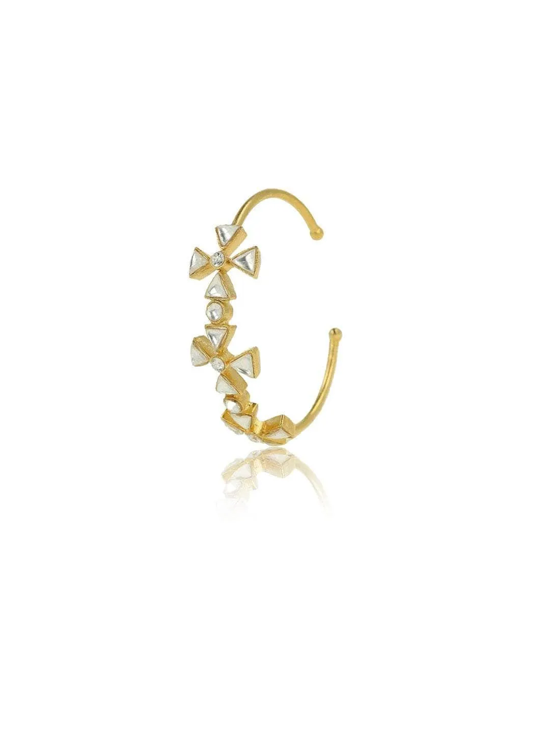 Kundan Flower Gold Kada