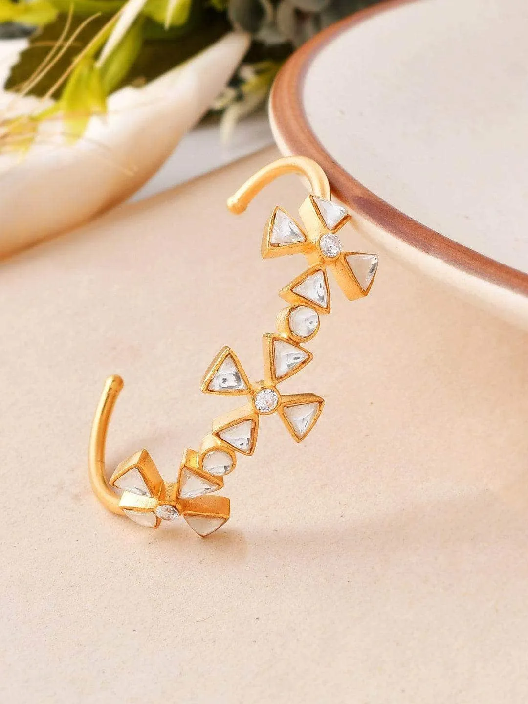 Kundan Flower Gold Kada