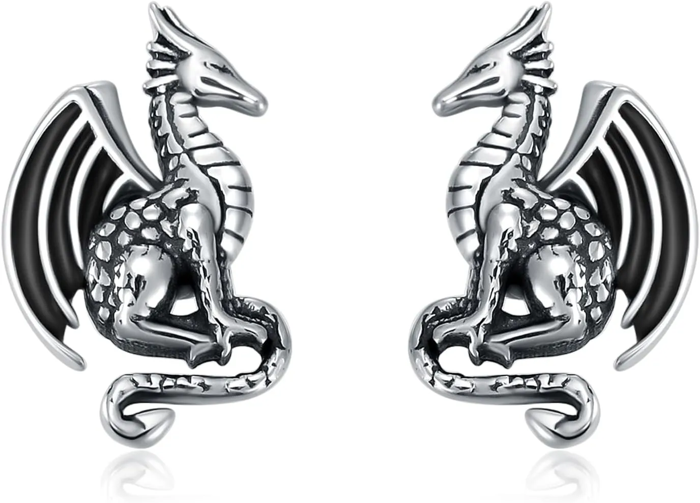 KZX 925 Sterling Silver Stud Earrings Dragon/Dog/Tree Earrings Cute Jewelry for Women