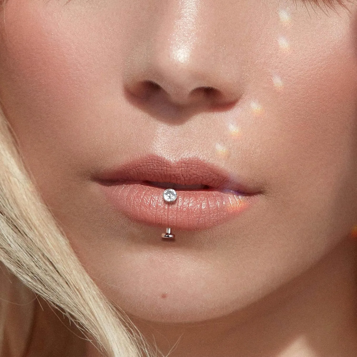 Lantine Floating Navel Piercing Jewelry F136 Titanium 14G Belly Button Rings Curved Barbell Long/Short Navel Ring 5mm Cz Opal Eyebrow Lip Piercing Jewelry 8-14mm