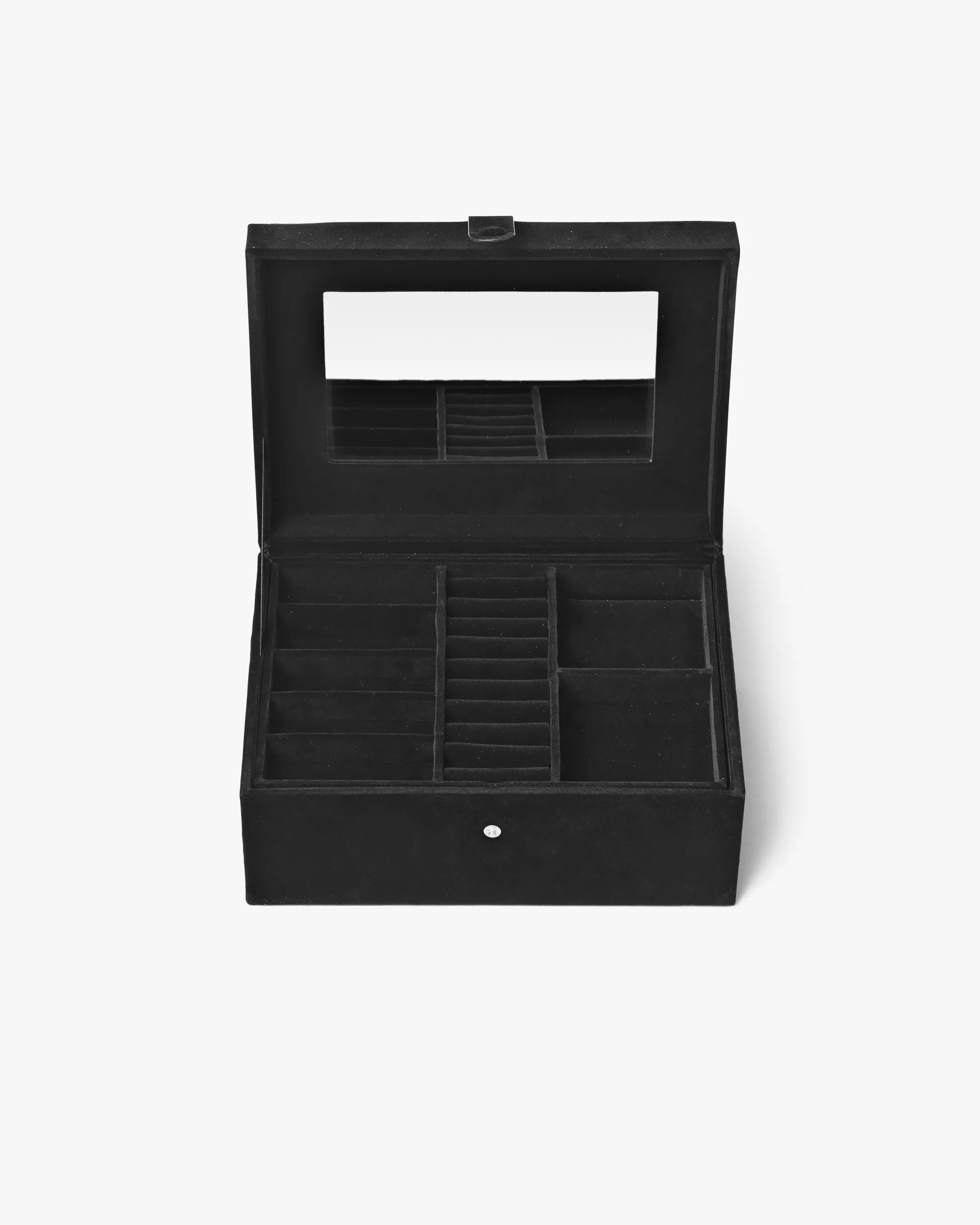 Large Quilted Velour Jewellery Box