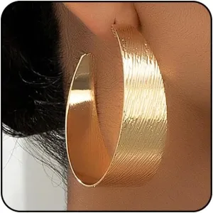 Large Silver Hoop Earrings for Women Lightweight Chunky Gold Hoops Earrings 14k Gold Big Earrings for Women Thick Hoops Earrings Jewelry
