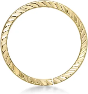 Lavari Jewelers 20 Gauge Hoop Nose Ring for Women - 14k Yellow Gold 8mm Diameter Nose Hoop - Unisex Hypoallergenic Nostril Piercing Jewelry - 20G Body Piercing for Men